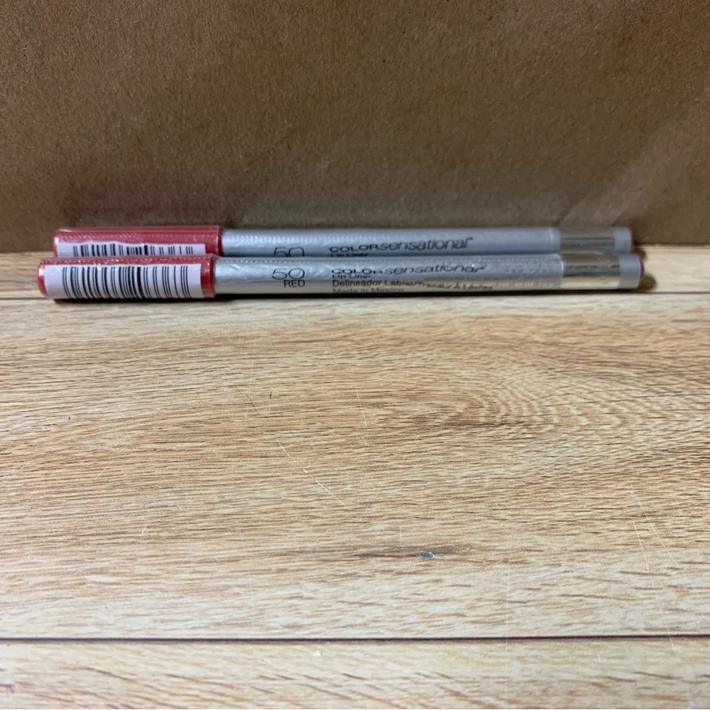 New! 2 X Maybelline Color Sensational Lip Liner 50 Red Pencil